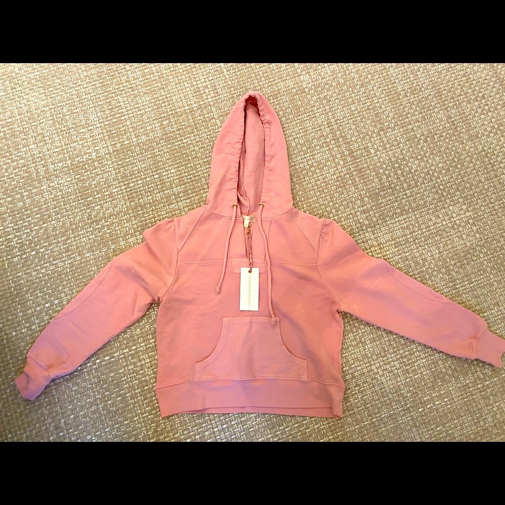 LoveShackFancy Kirby hoodie in Pink Grace Hand Dye